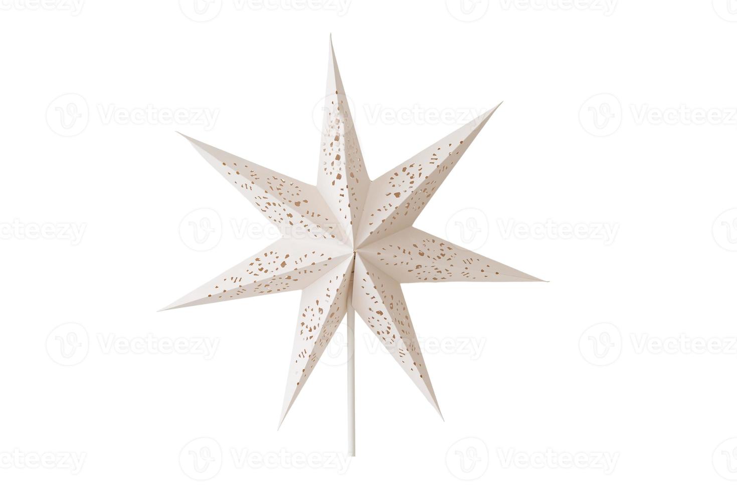 6839 Beige Star isoliert auf ein transparent Hintergrund foto