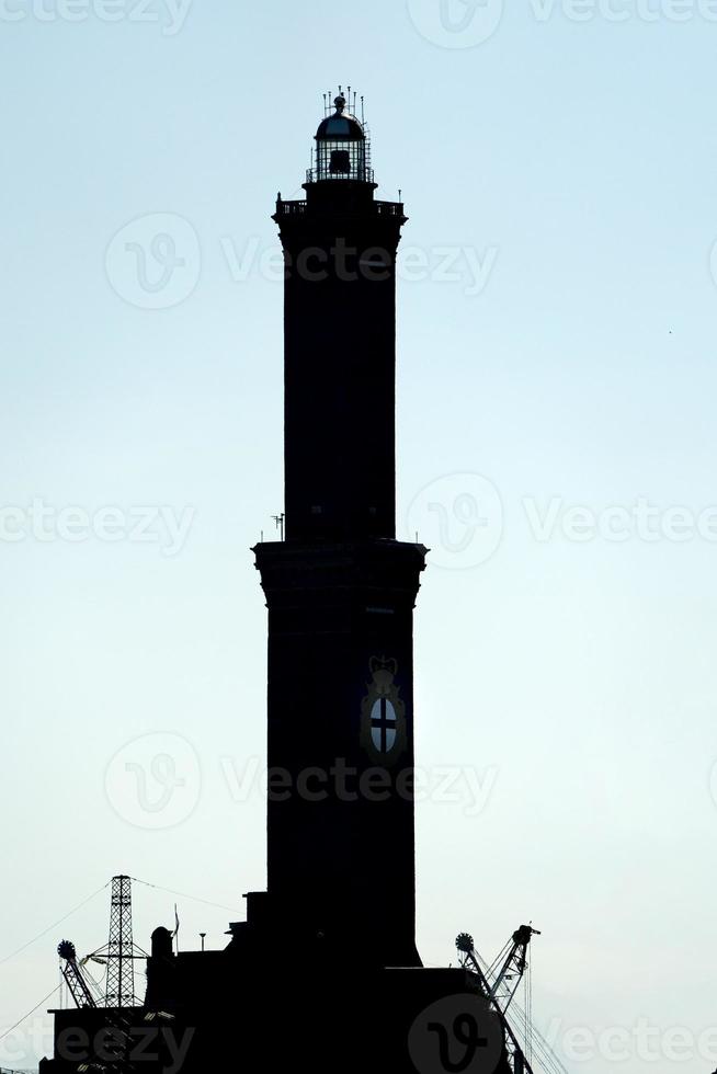 Leuchtturm Lanterna Genua Stadt Italien Symbol foto