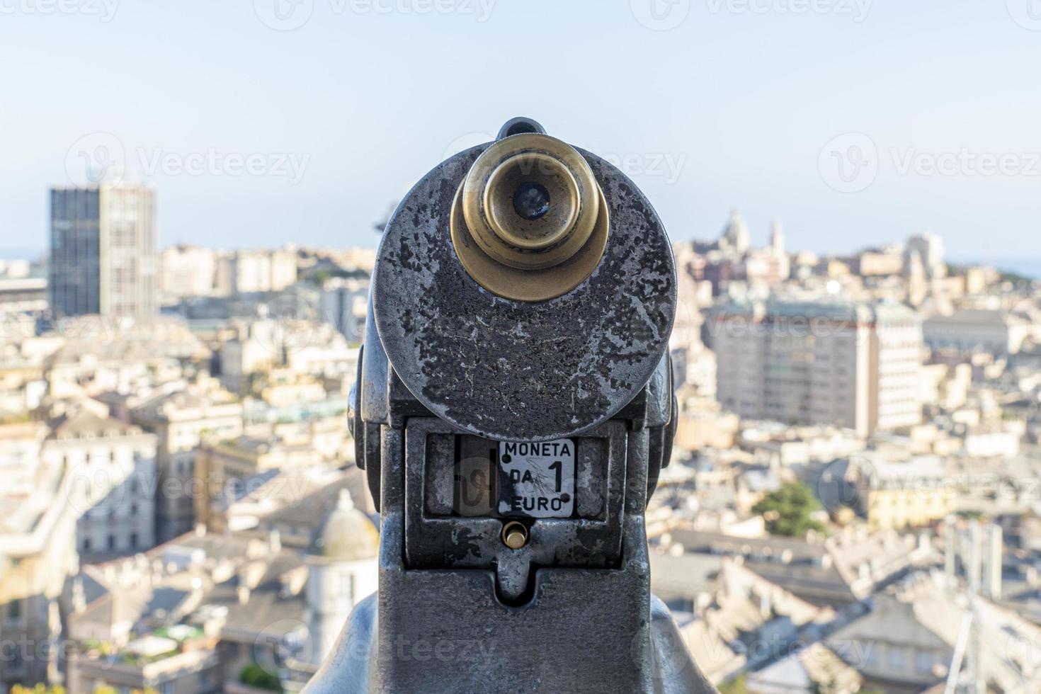 Blick auf die Stadt Genua vom Castelletto-Aufzug foto