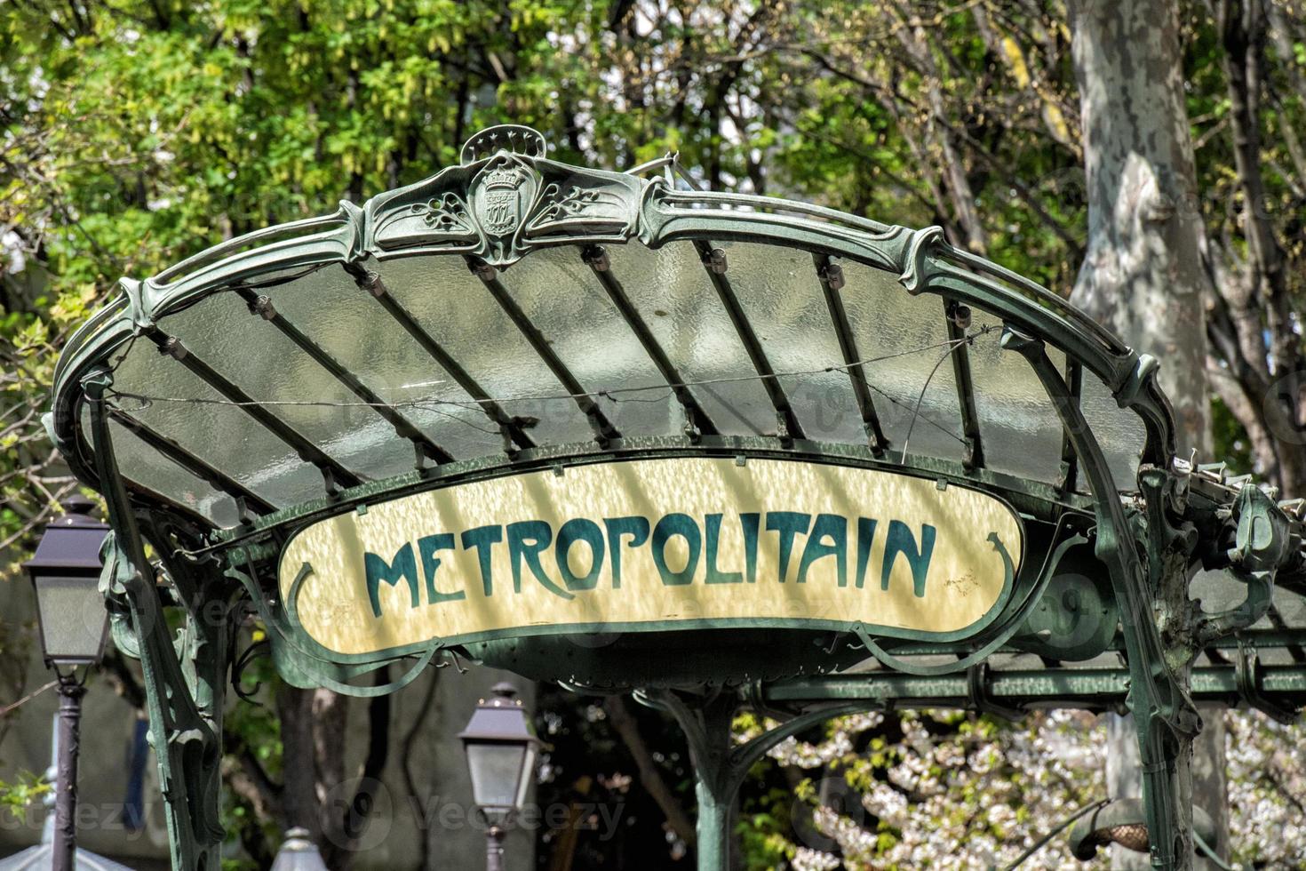 Paris Metro Metropole Zeichen Freiheit Stil Detail foto