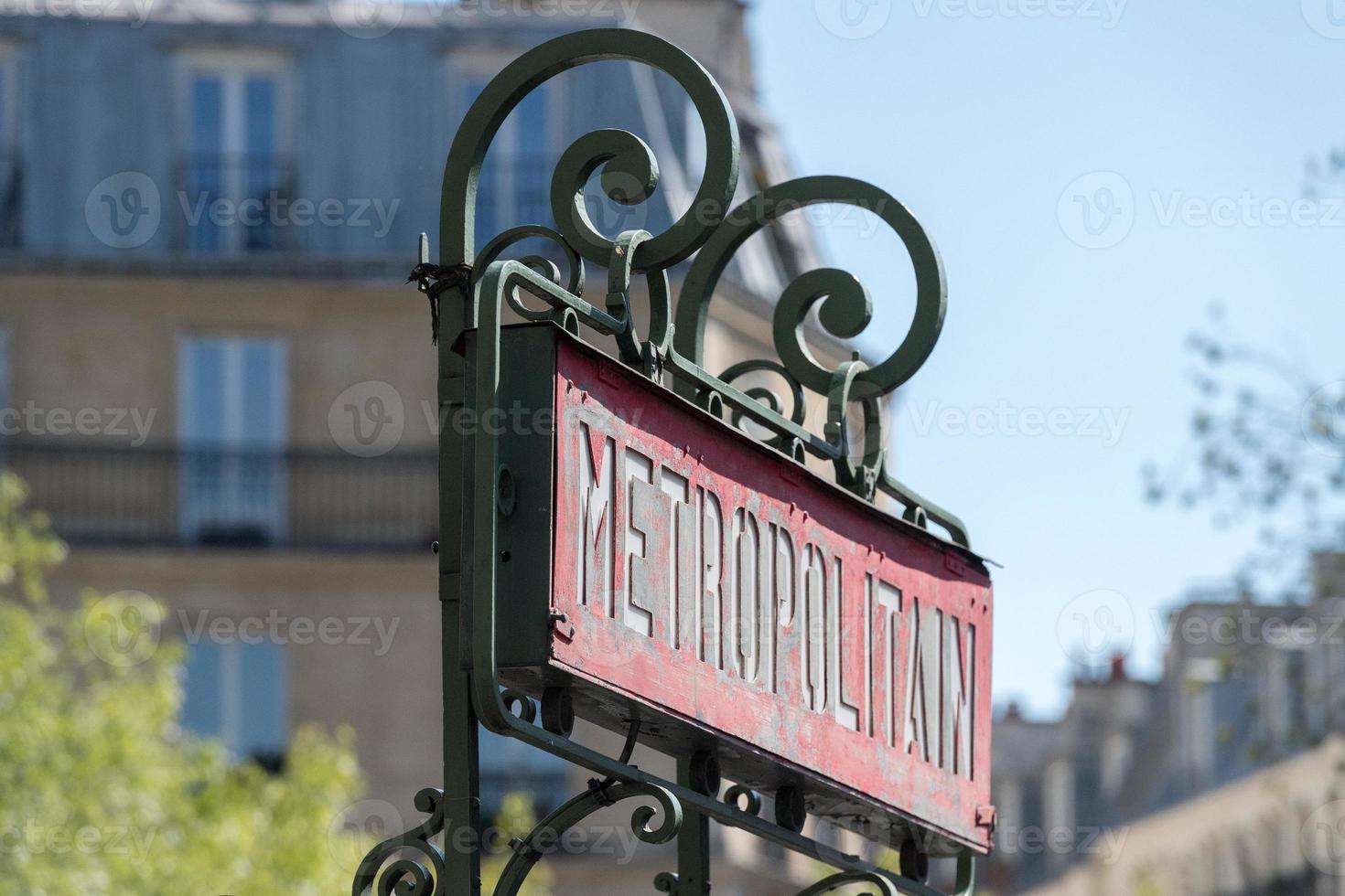 Paris Metro Metropole Zeichen Freiheit Stil Detail foto