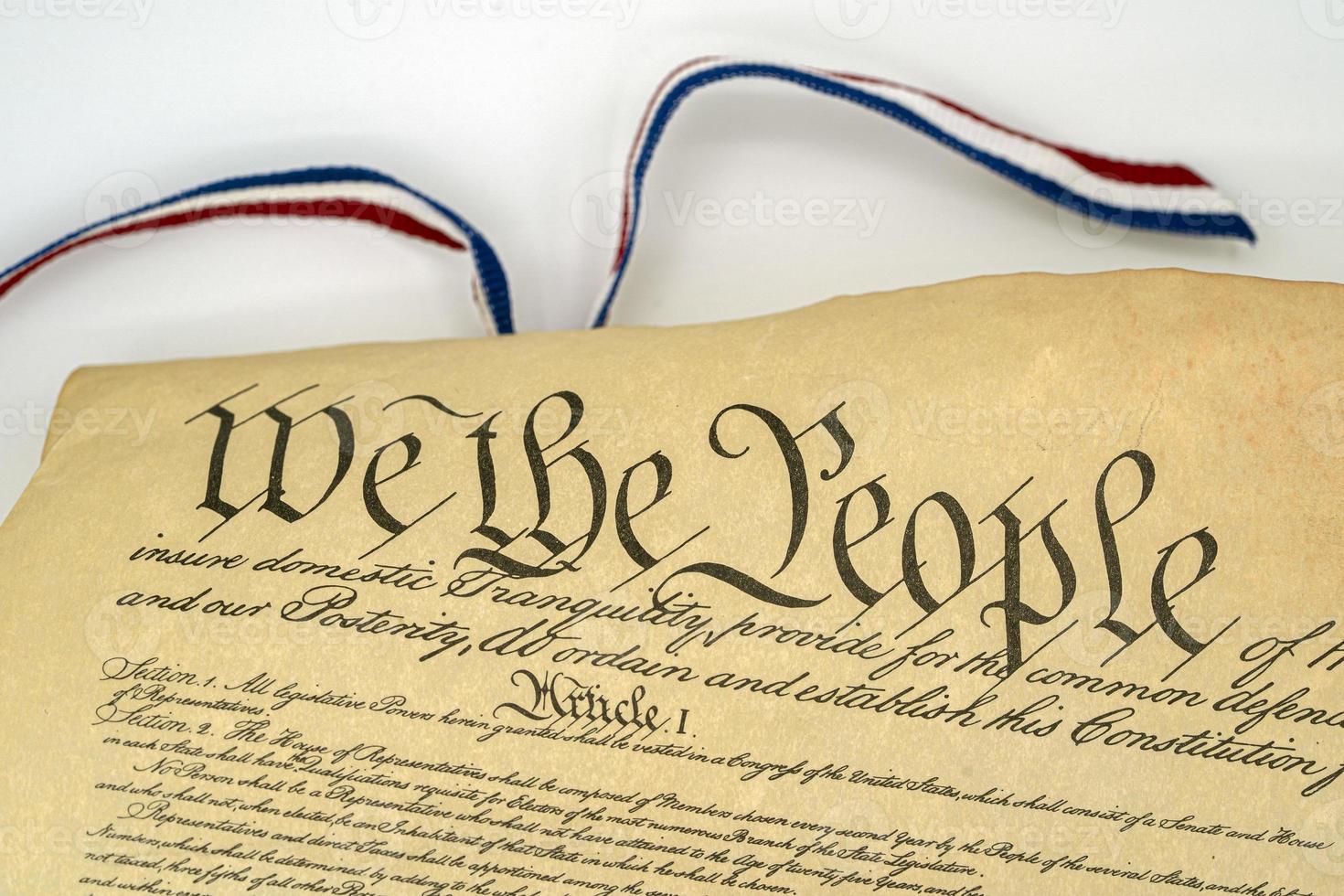 wir das Menschen USA Verfassung Papier foto