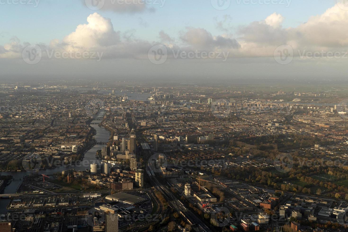 amsterdam hafen kanäle straßen luftbild panorama foto