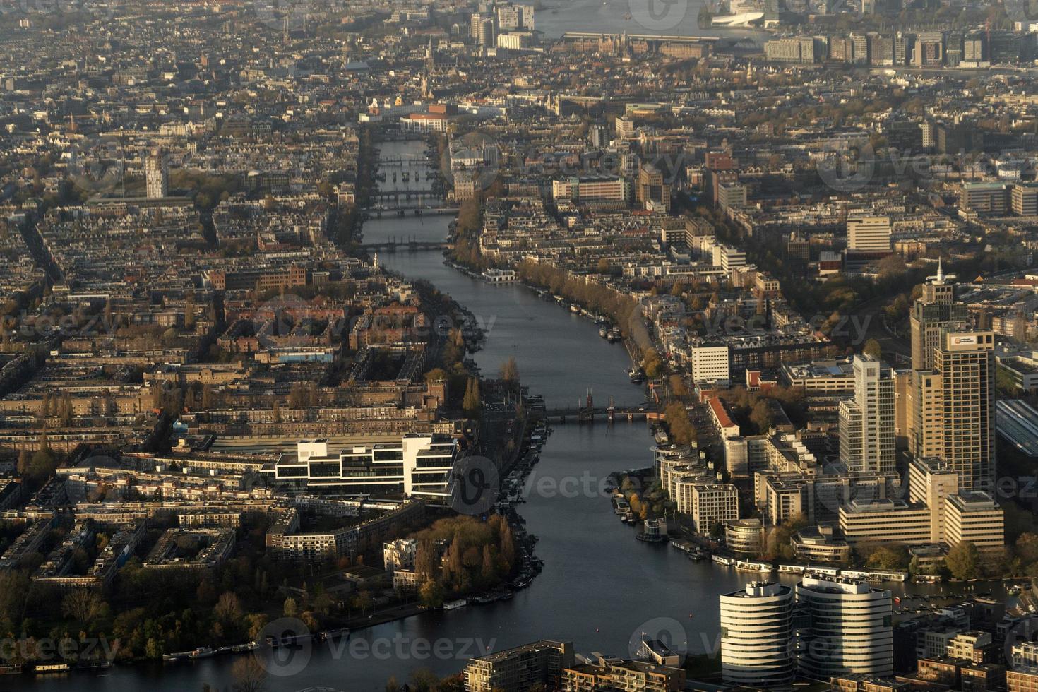 amsterdam hafen kanäle straßen luftbild panorama foto