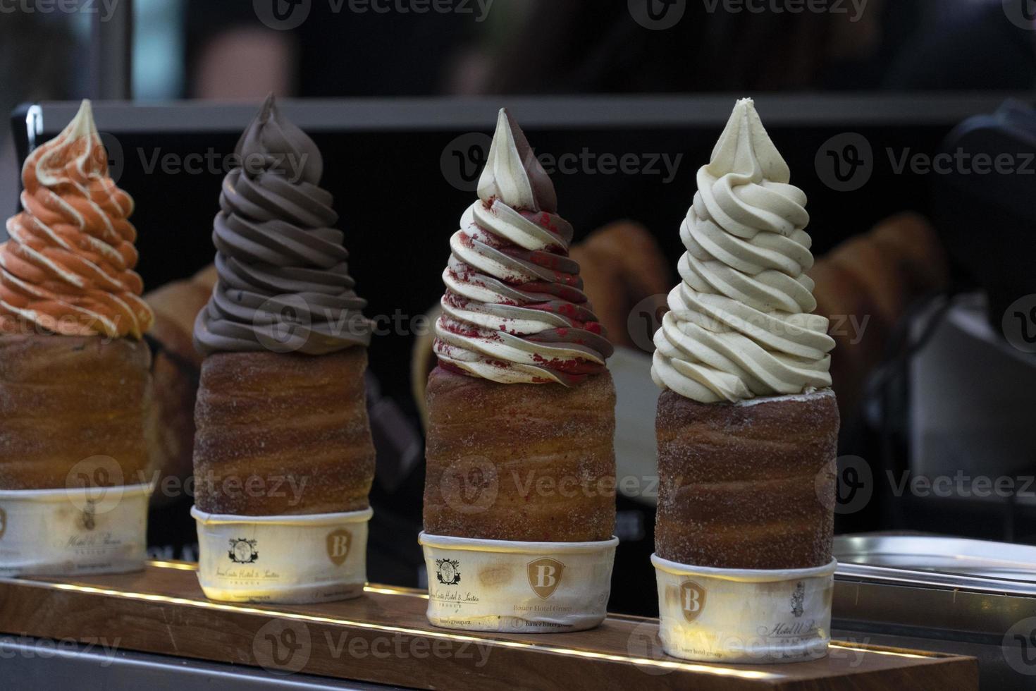 Trdelnik Traditionelles Kaminbonbon aus Prag foto