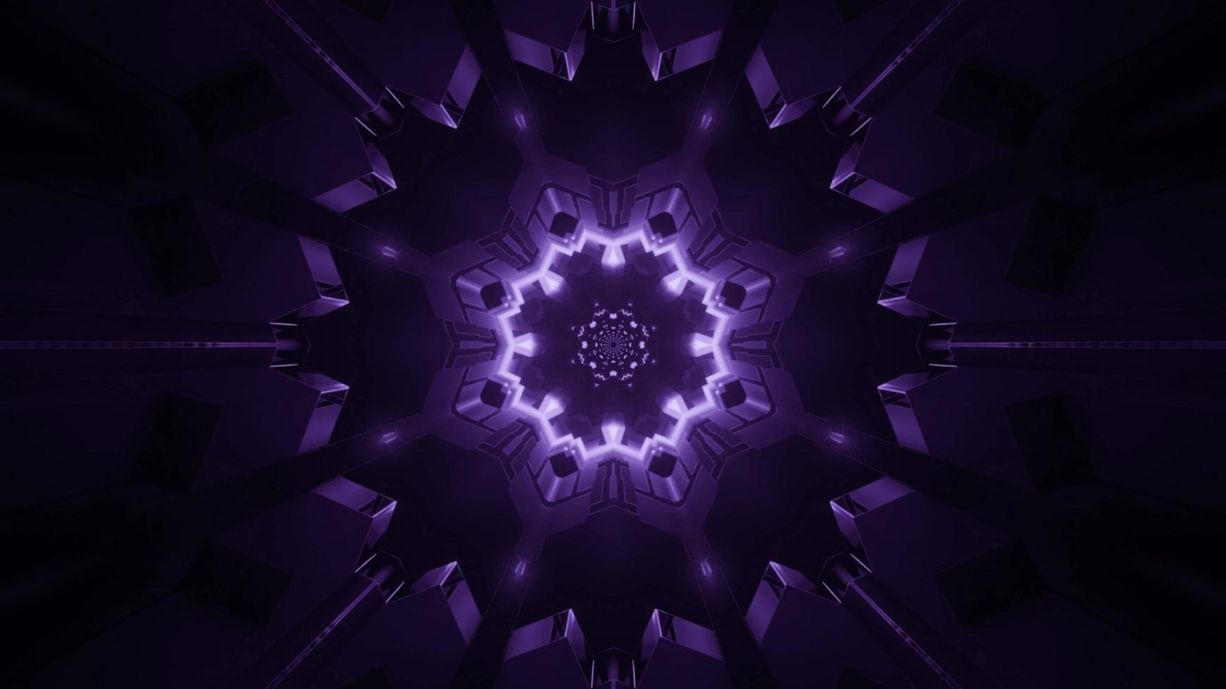 Blumenentwurfillustration des Kaleidoskops 3d für Hintergrund oder Textur foto