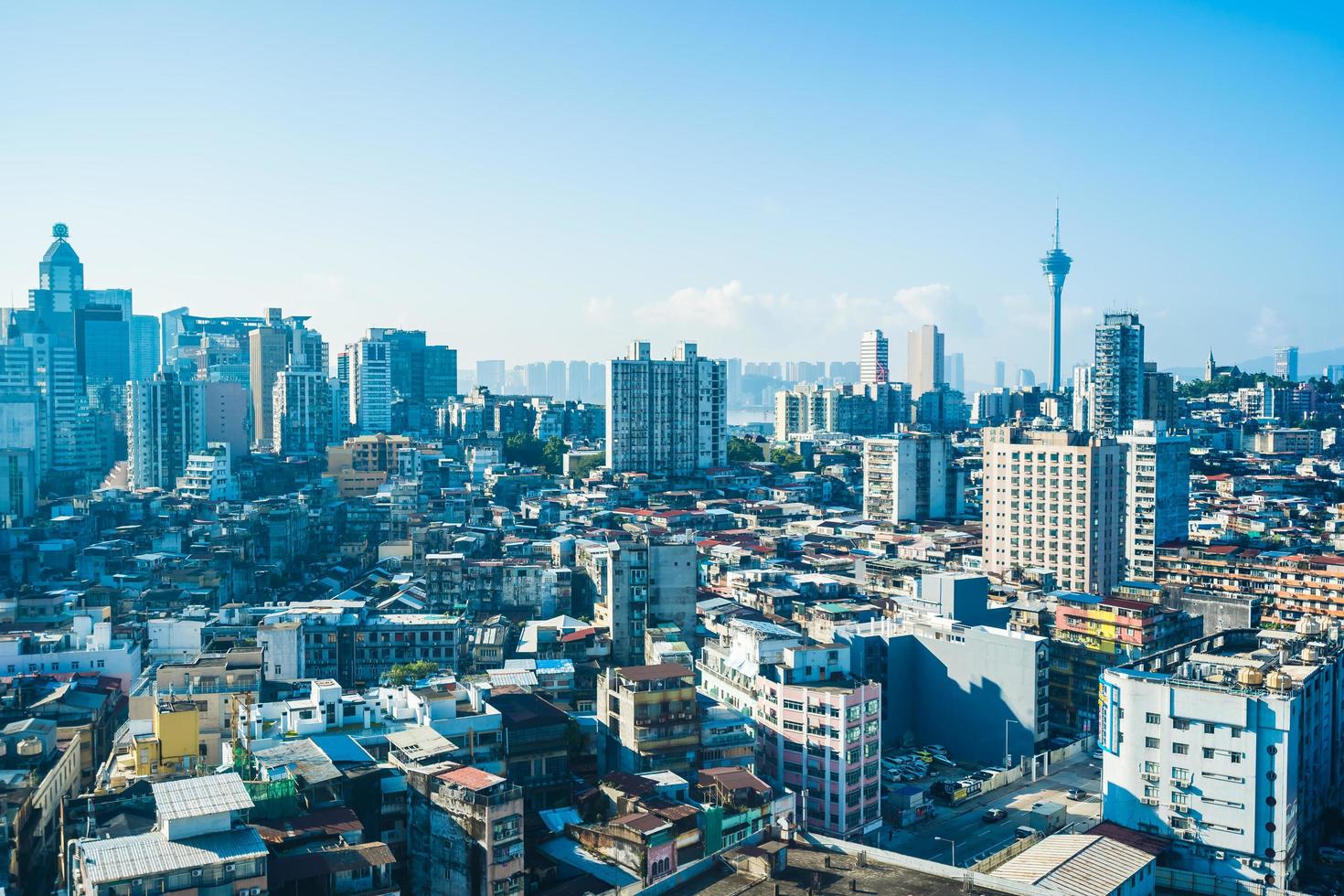 Stadtbild von Macau Stadt foto