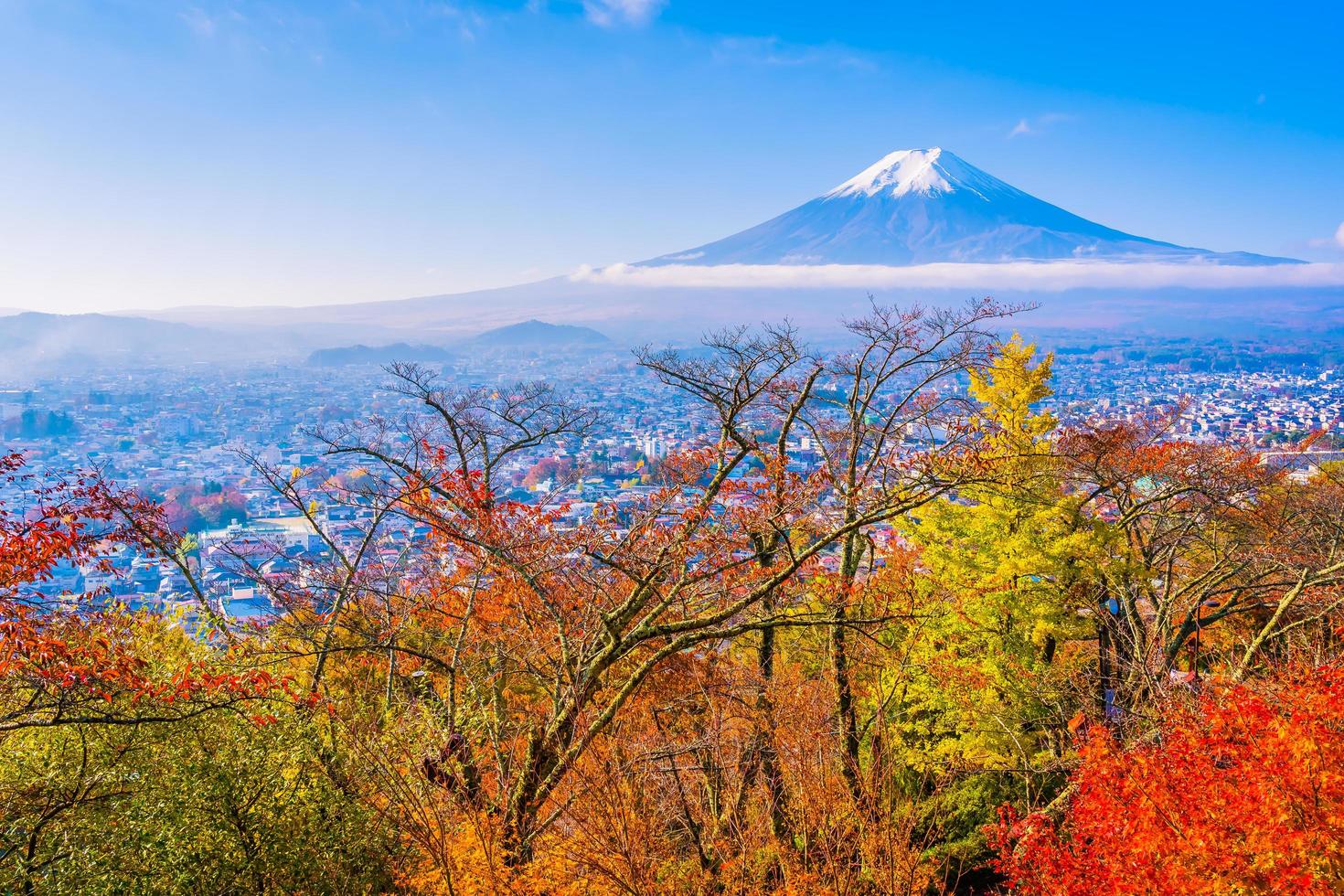 mt. Fuji in Japan im Herbst foto