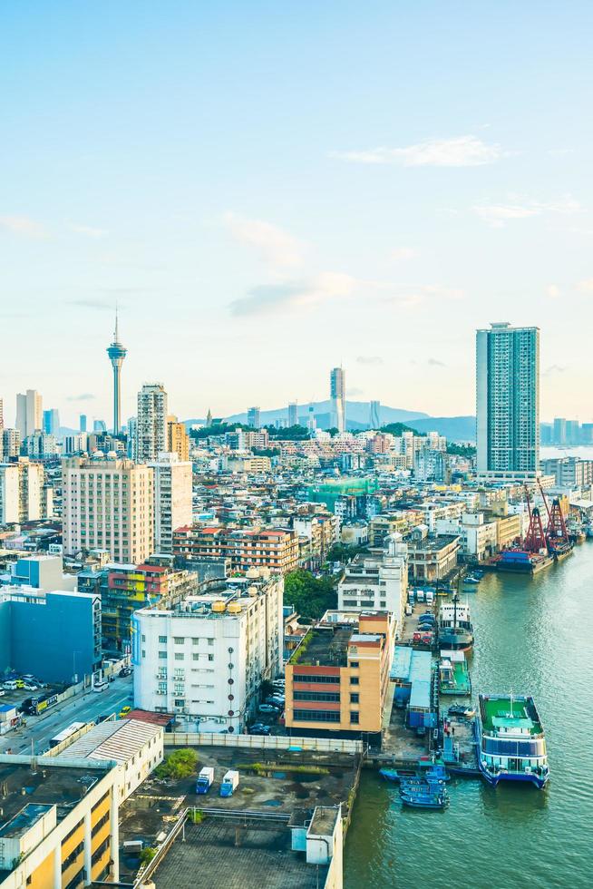 Stadtbild von Macau Stadt foto