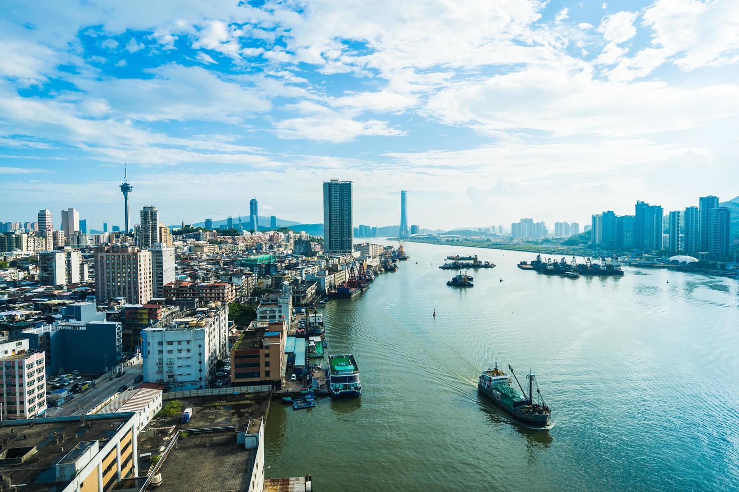 Stadtbild von Macau Stadt foto