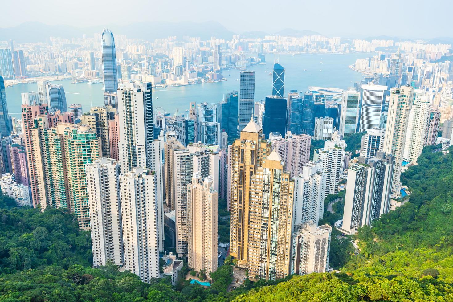 Stadtbild von Hong Kong City, China foto