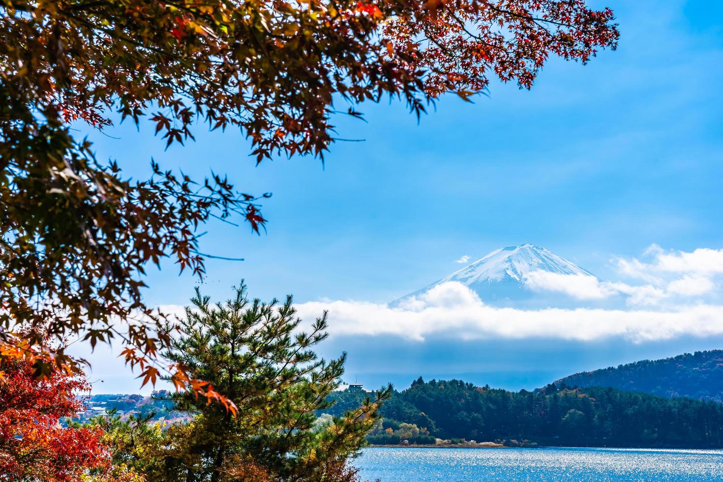 mt. Fuji in Japan im Herbst foto