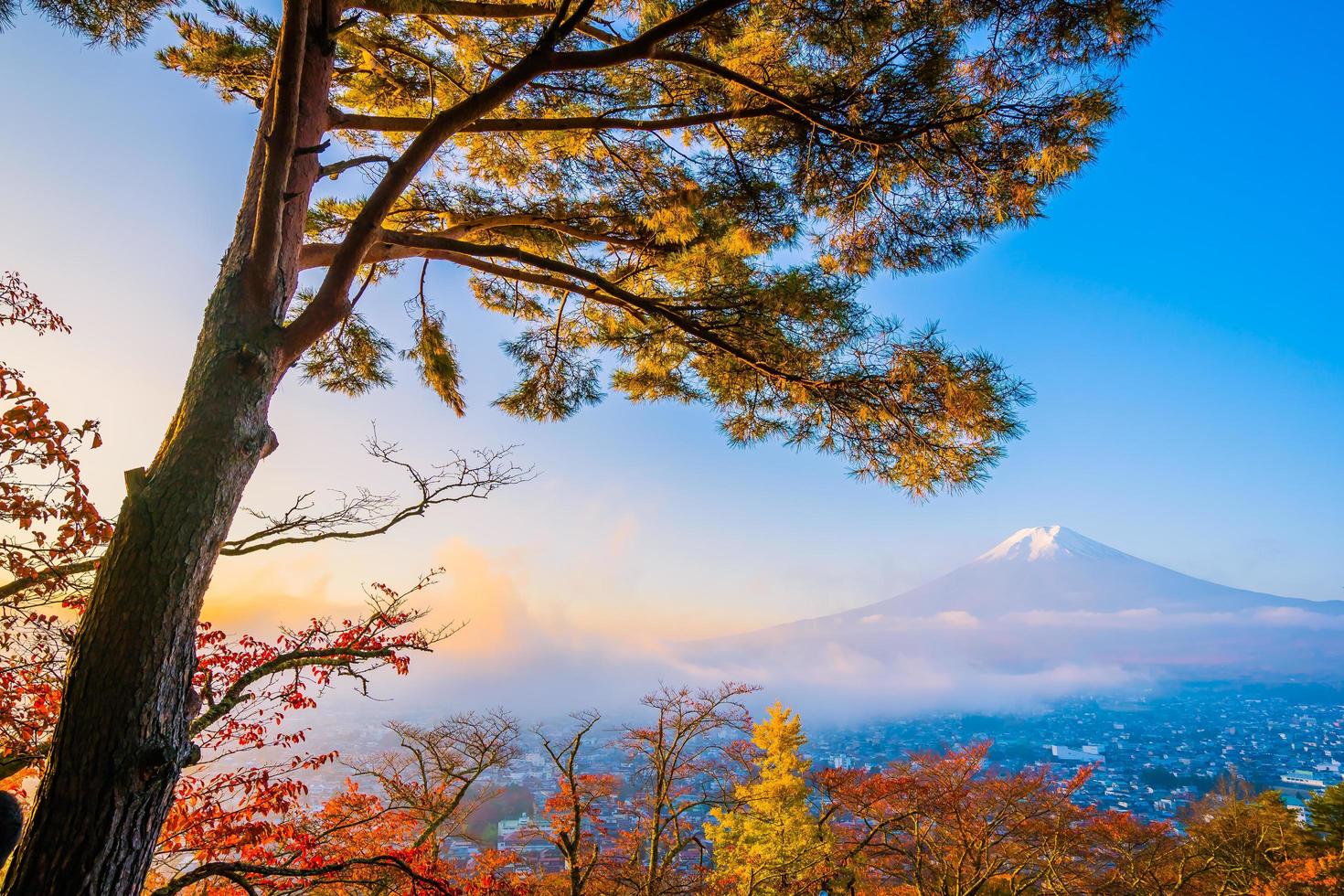 schöne Landschaft von mt. Fuji, Japan foto