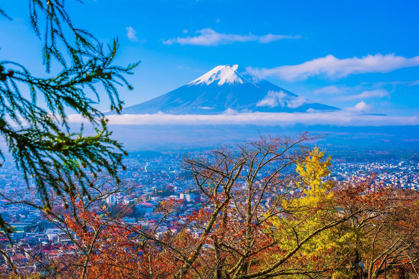 mt. Fuji in Japan im Herbst foto