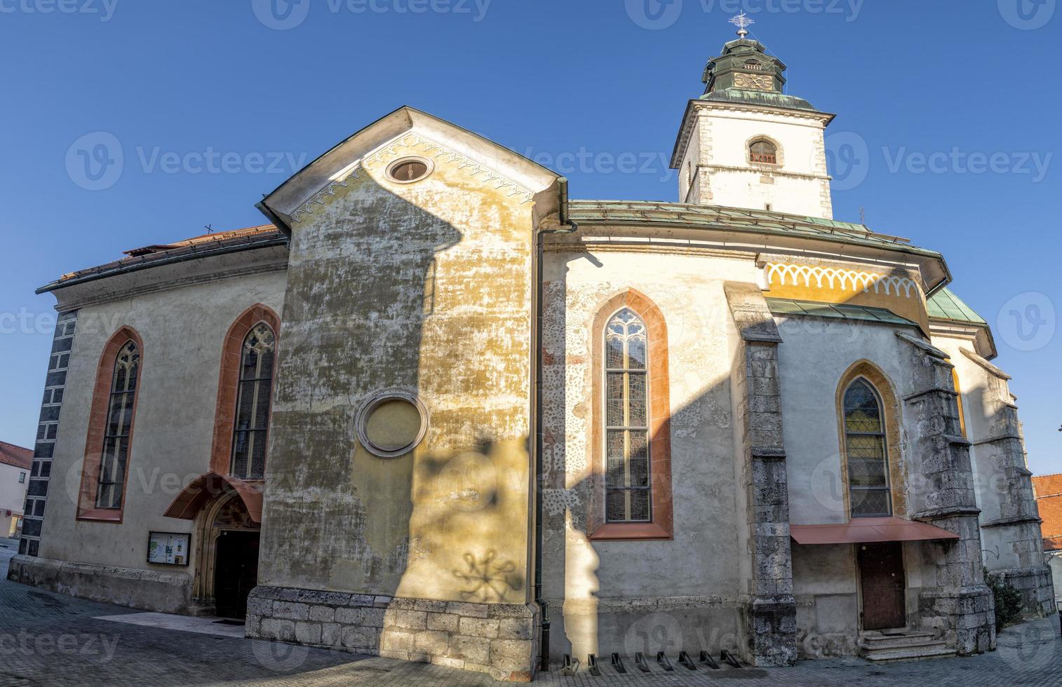 skofja loka mittelalterlich Stadt, Dorf alt Kirche Slowenien foto