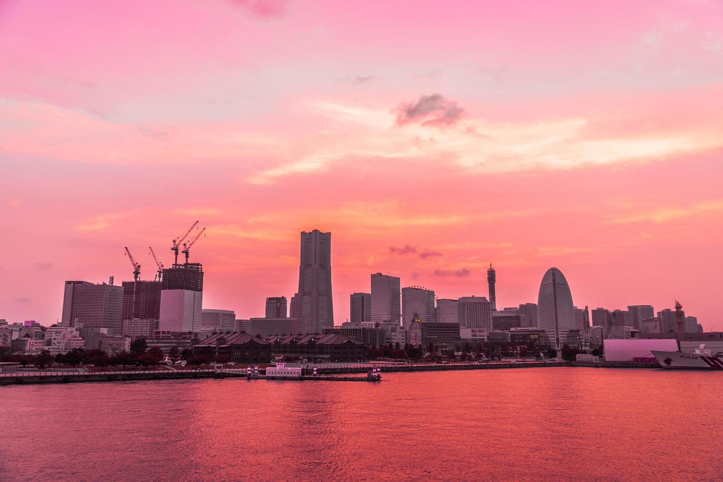 schöne Gebäude in Yokohama Stadt foto