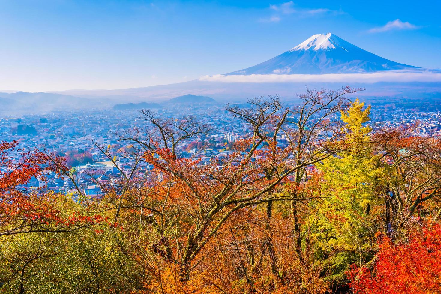 mt. Fuji in Japan im Herbst foto