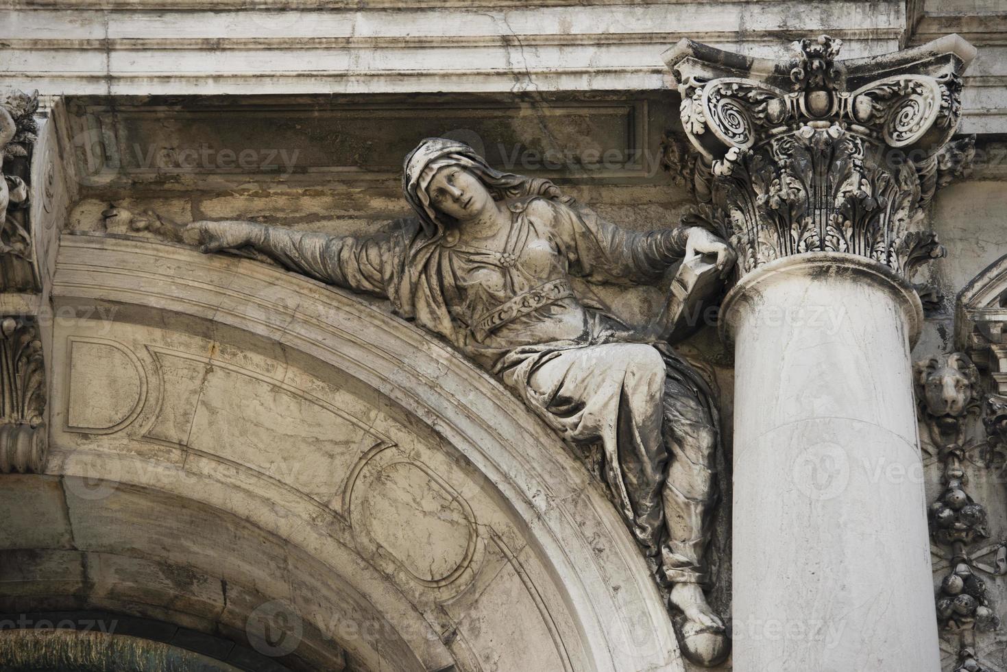 Venedig Kirche Marmor Statue foto