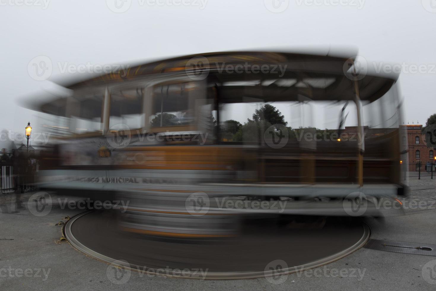 san Francisco Kabel Auto während rotierend foto