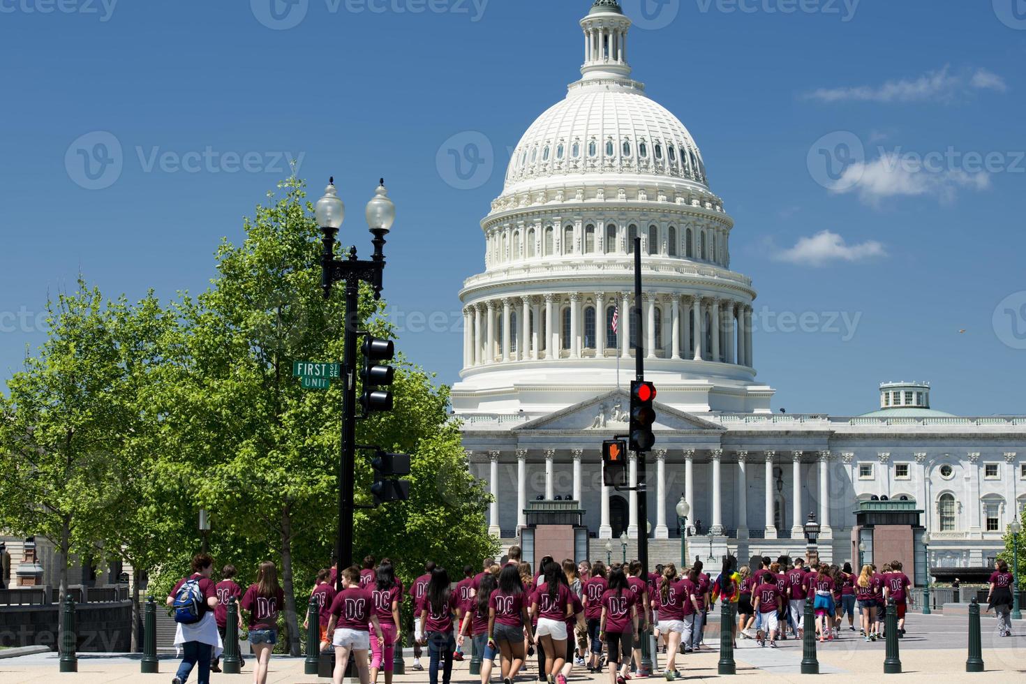 Washington DC Hauptstadt auf tiefblauem Himmelshintergrund foto