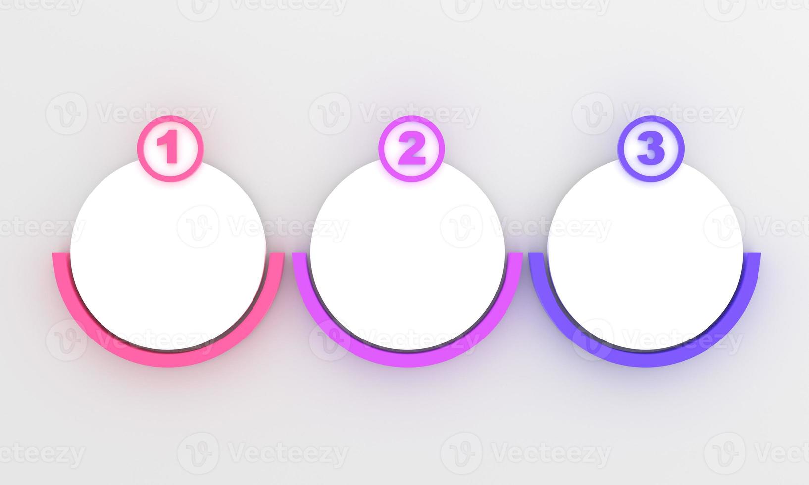 Infografik Vorlage mit Symbole und 3 Optionen oder Schritte. Geschäft Kreis Vorlage mit zum Prozess Diagramm, Präsentationen, Arbeitsablauf Layout, foto