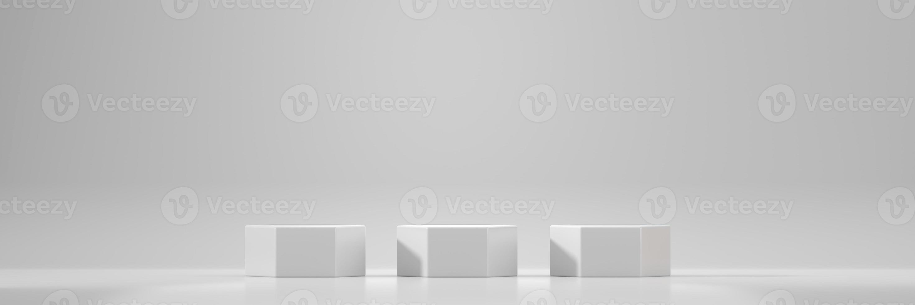 Modell der weißen Sechseckbühnenpodestplattform foto