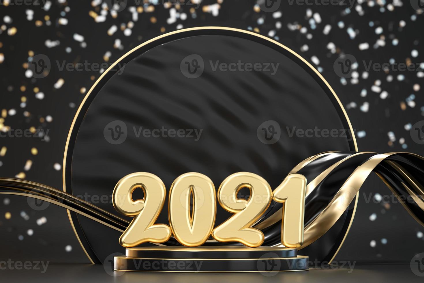2021 Gold Text Typografie Hintergrund foto