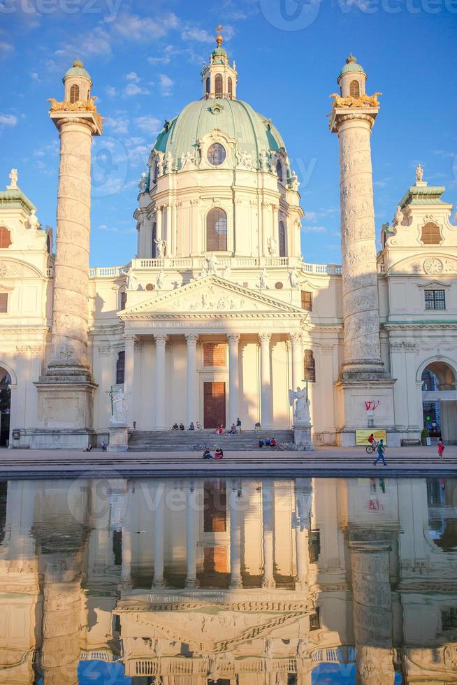 Aussicht von st. Karls Kirche, Wien, Österreich foto