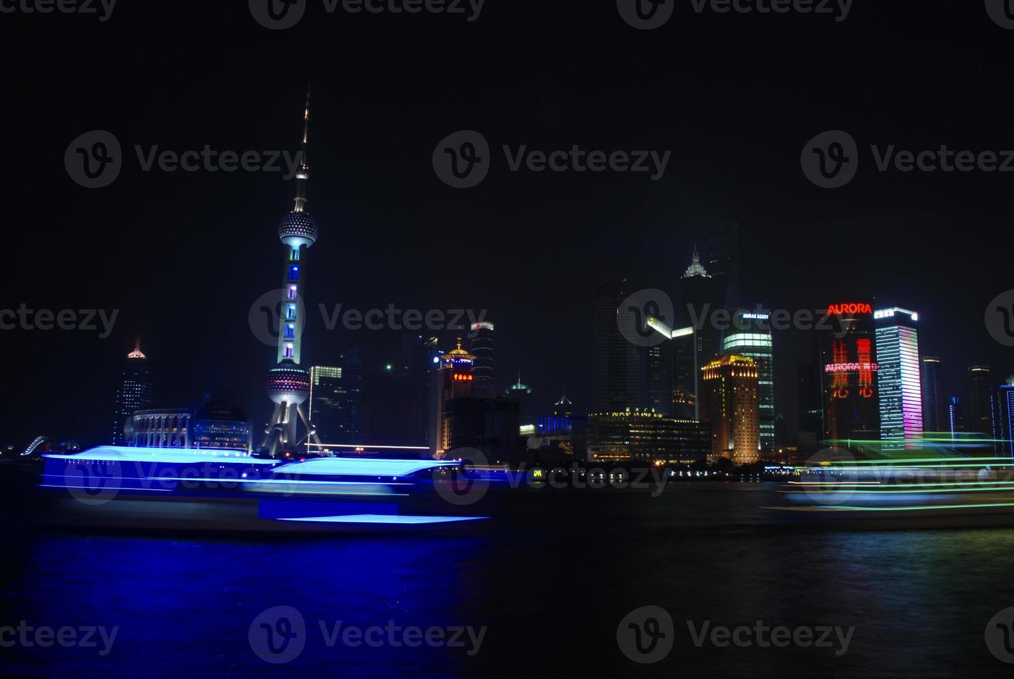 das Nacht von Shanghai foto