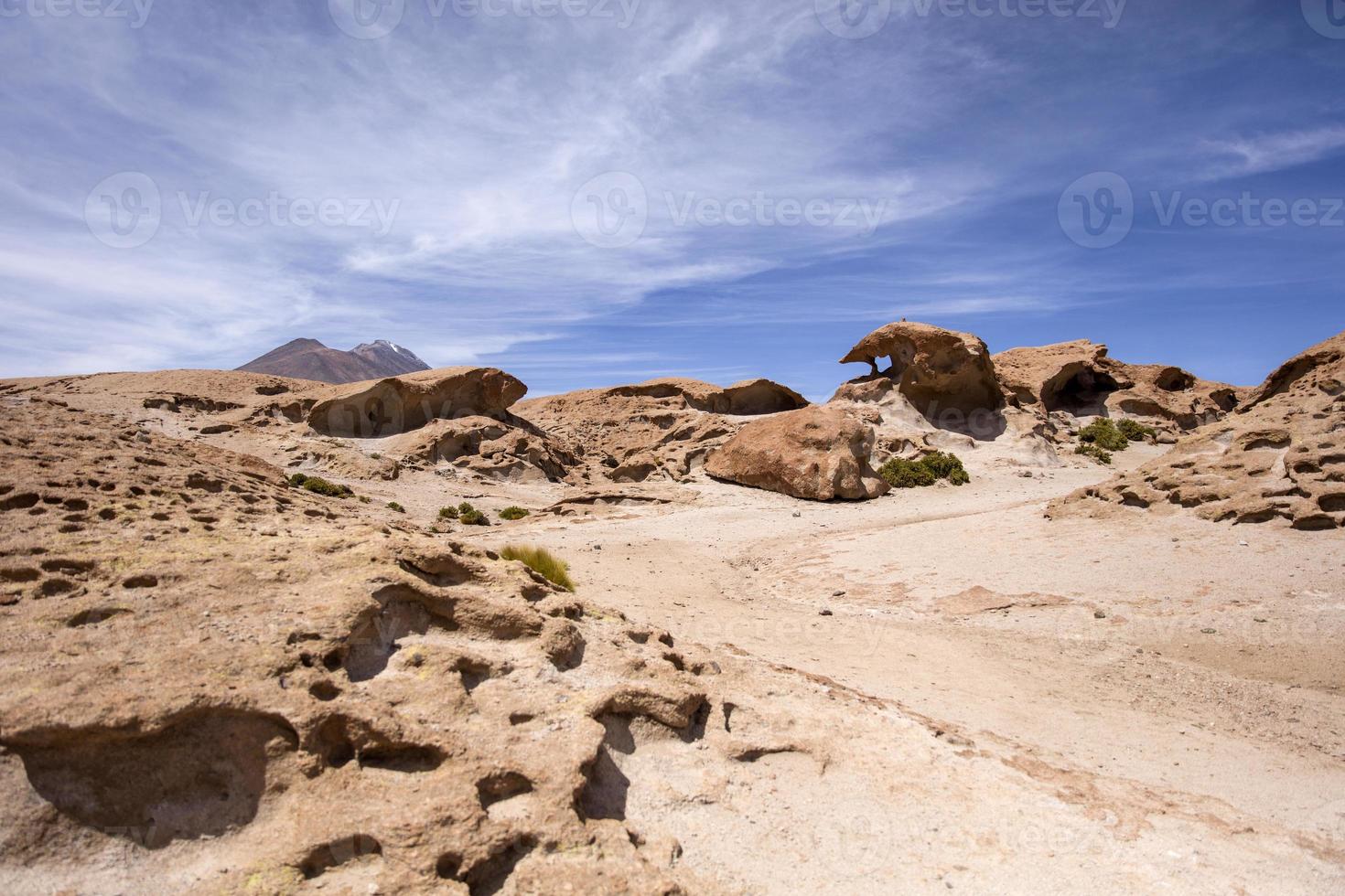 Felsformationen der Dali-Wüste in Bolivien foto