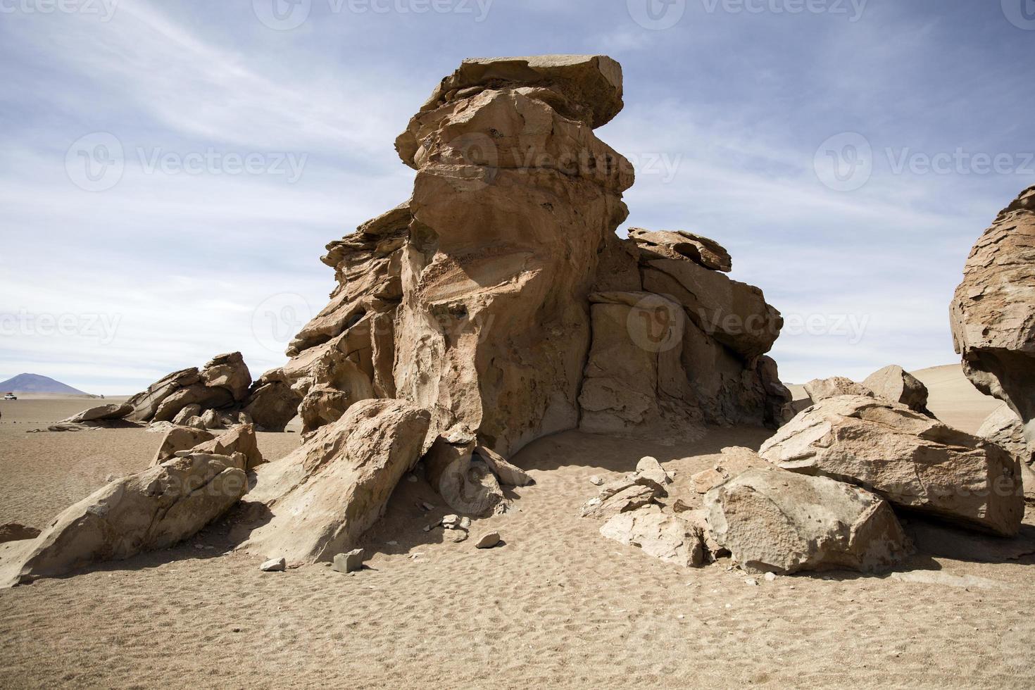 Felsformationen der Dali-Wüste in Bolivien foto