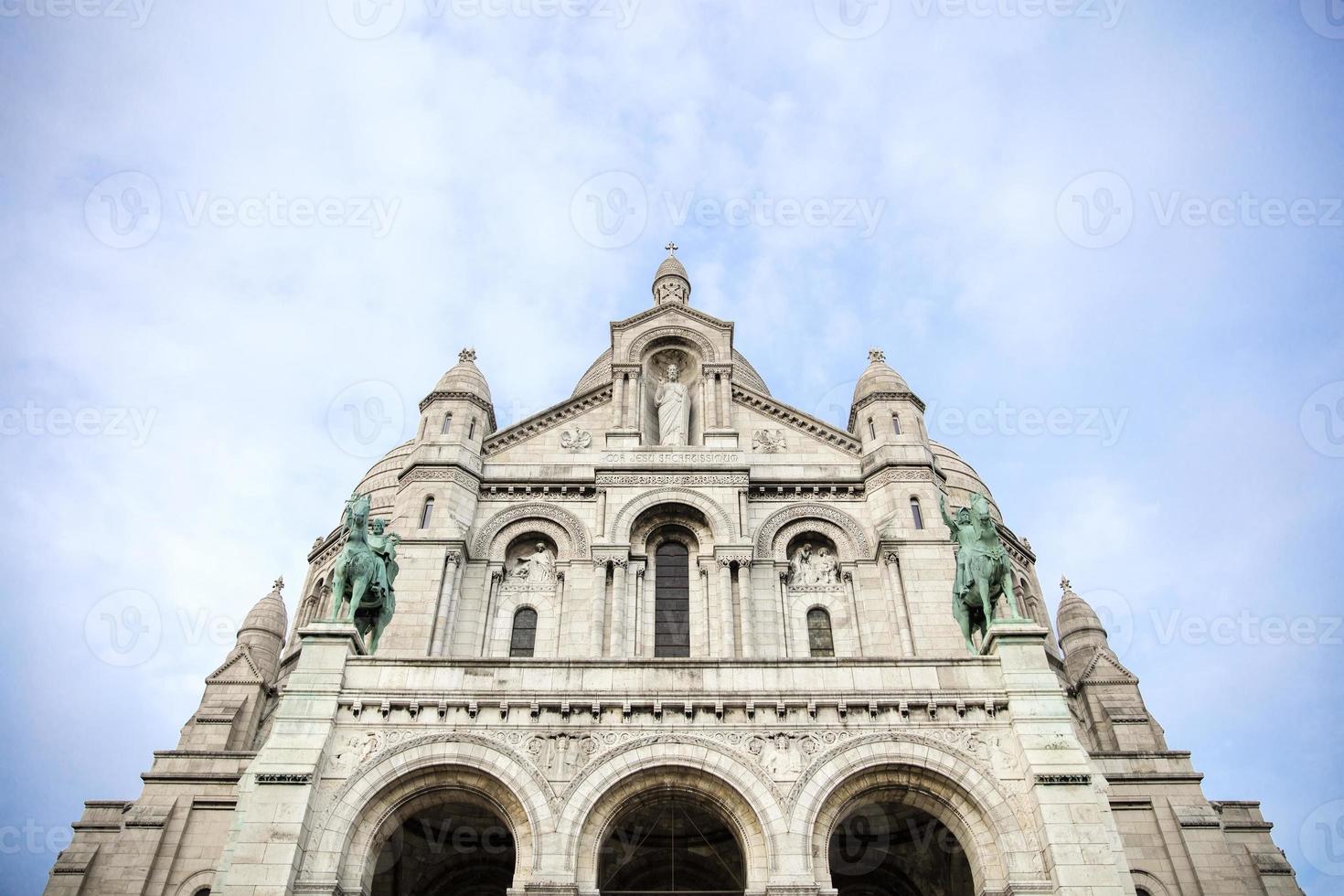 Detail der Basilika des heiligen Herzens von Paris foto