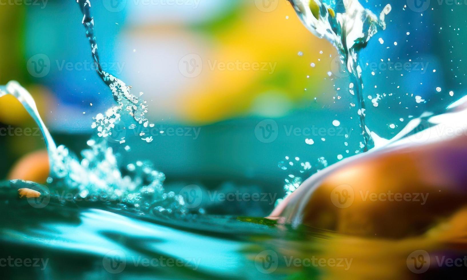 Spritzen von Wasser Hintergrund foto