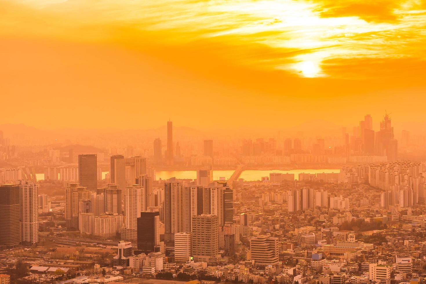 Blick auf die Stadt Seoul, Südkorea foto