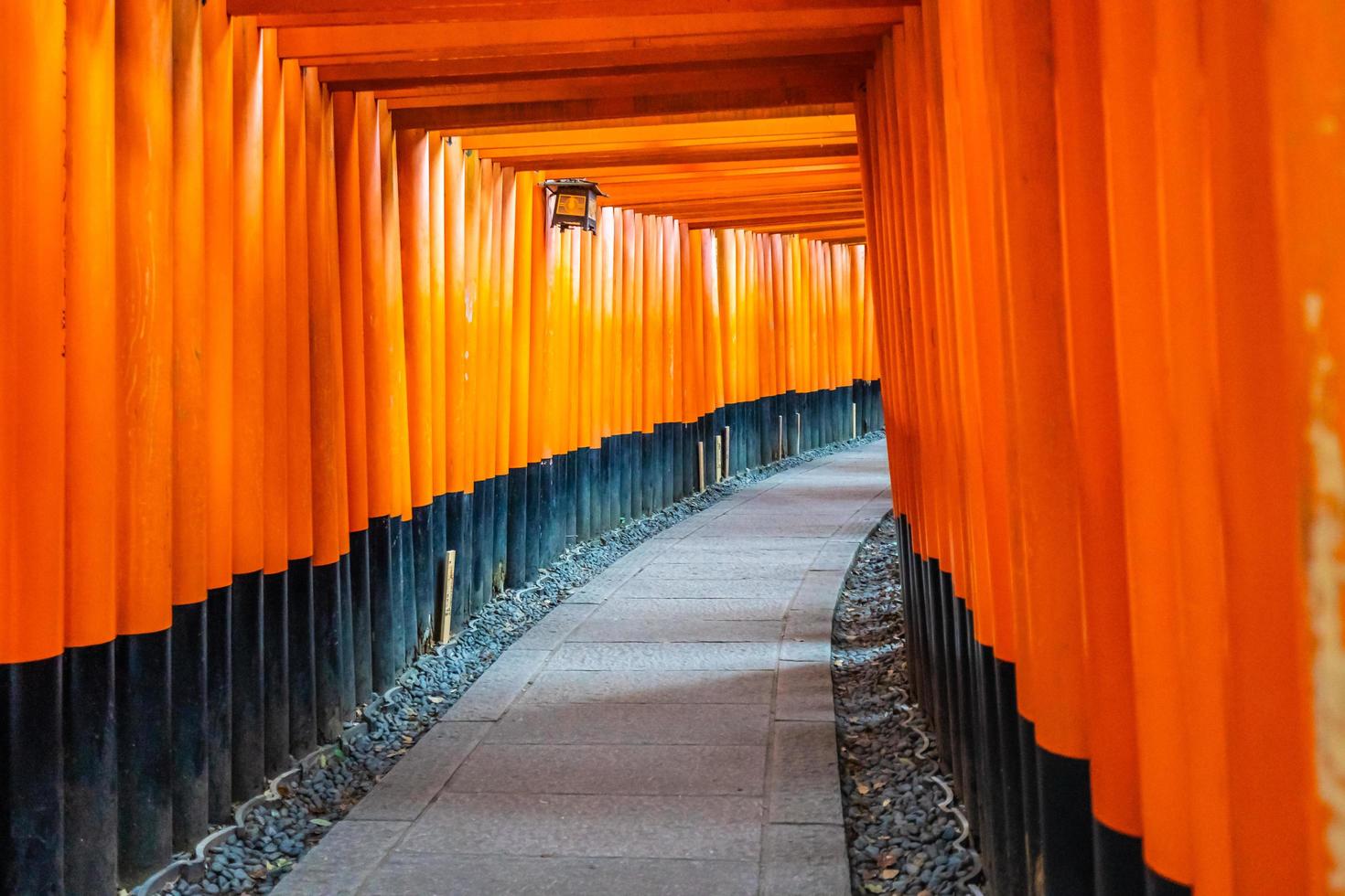 Torii-Tore am Fushimi-Inari-Schrein in Kyoto, Japan foto