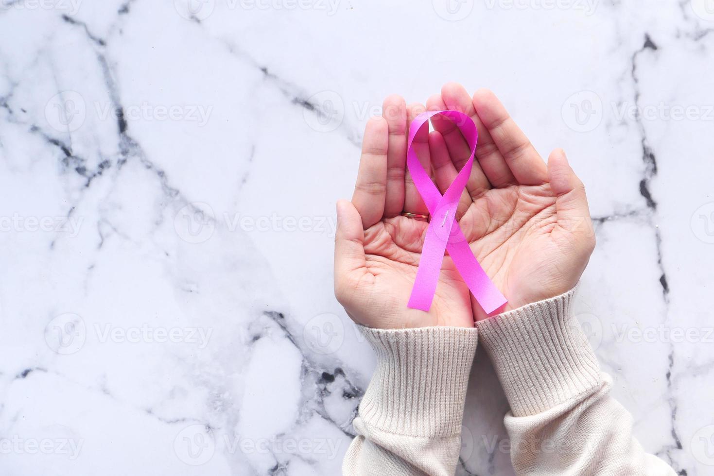 rosa Band für Brustkrebsbewusstsein foto