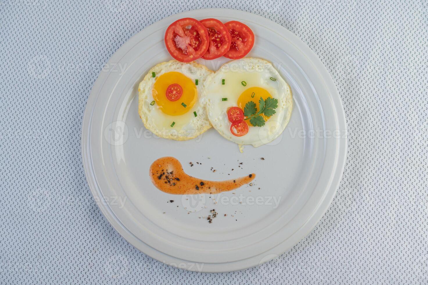 Foto ein gebraten Ei Verlegung