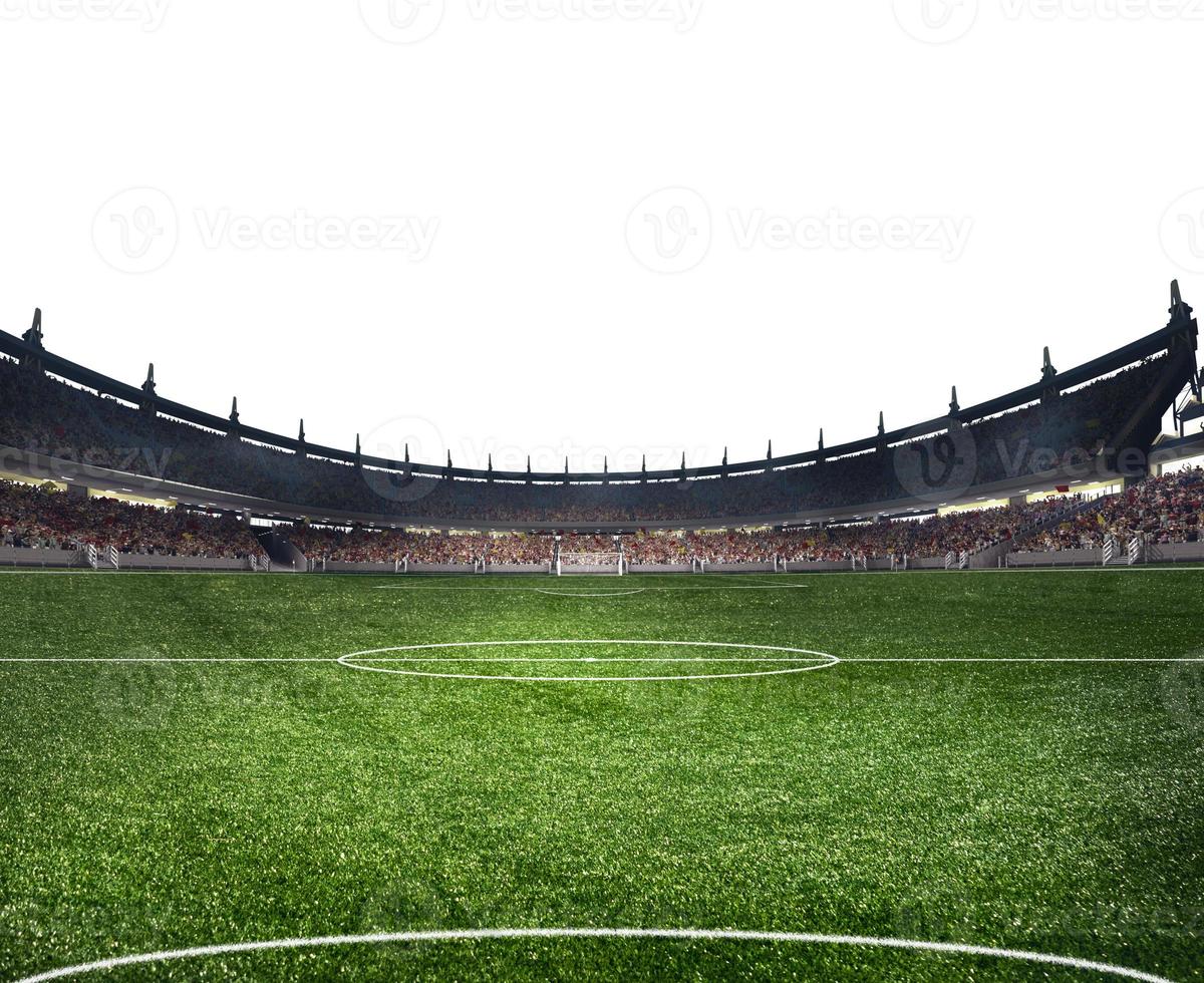 modern Fußball Stadion bereit zu Fußball passen. 3d machen foto