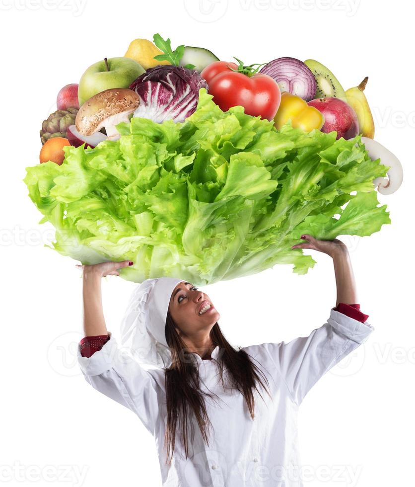 Vegetarier Koch Konzept foto