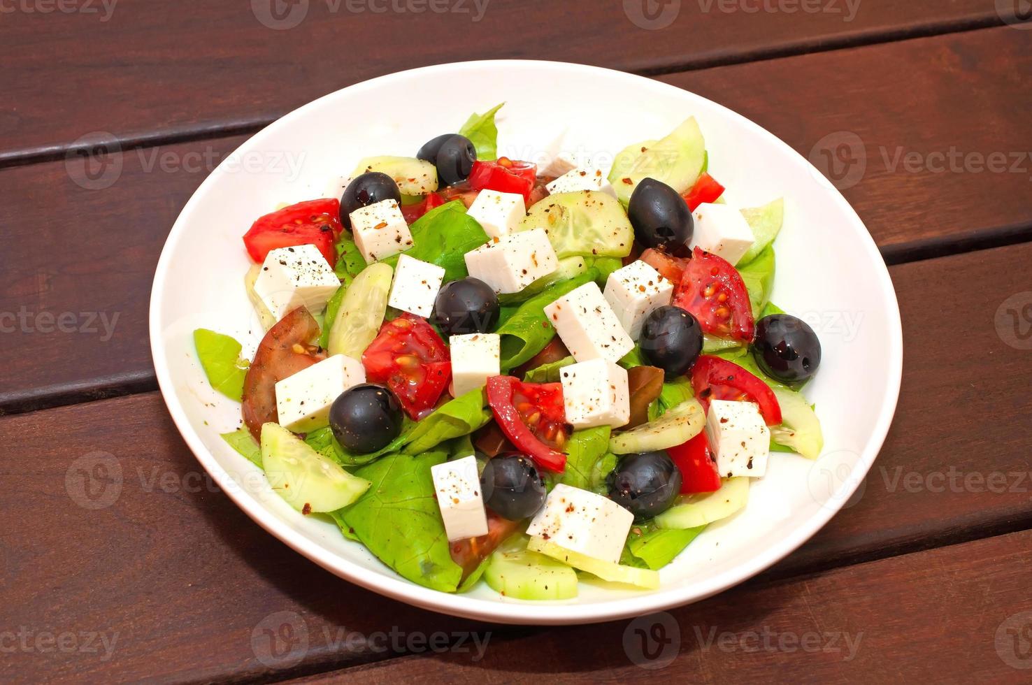 griechisch Salat Zutaten Nahaufnahme. hoch Qualität Foto