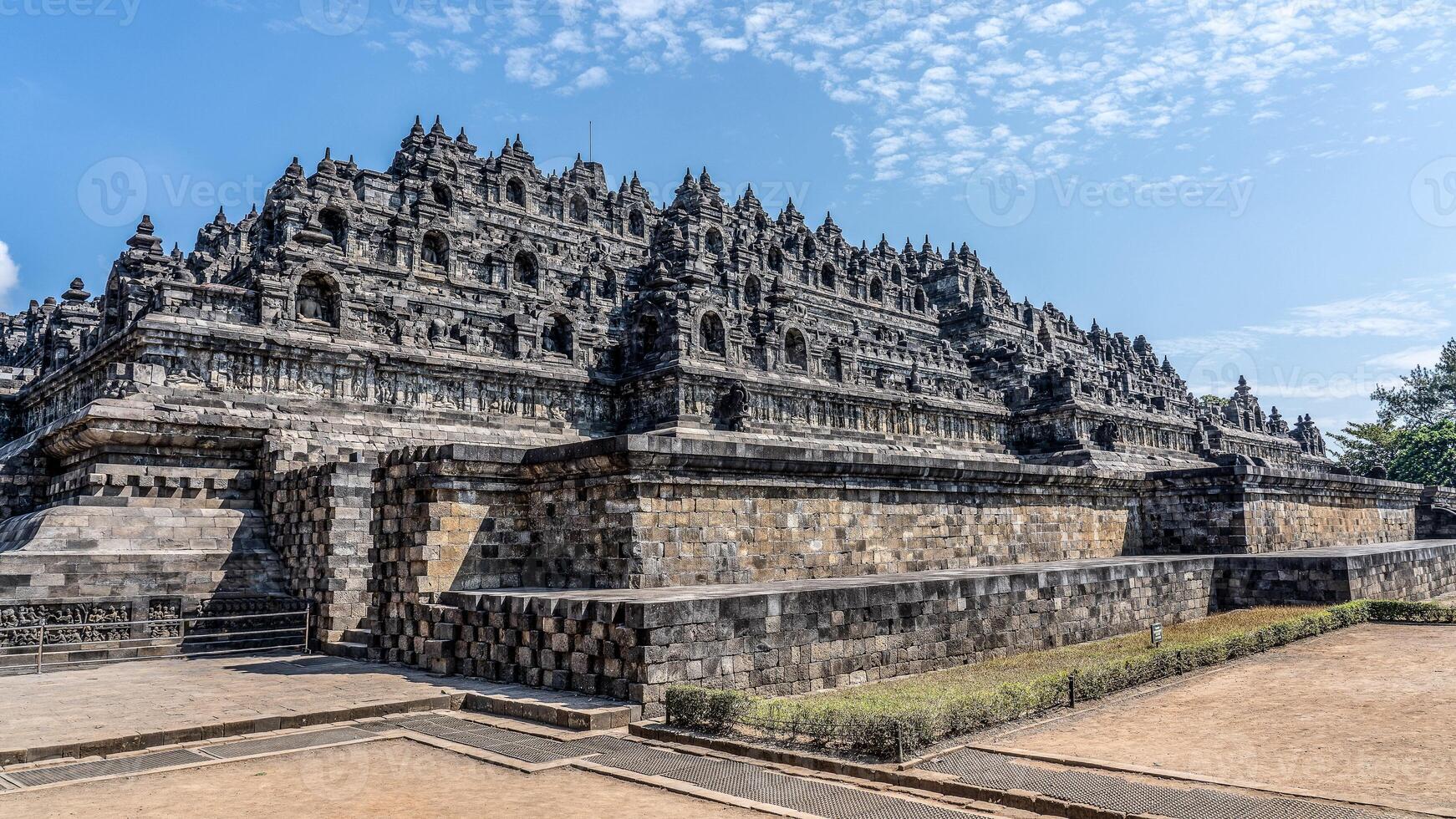 das Größe von Borobudur Tempel foto