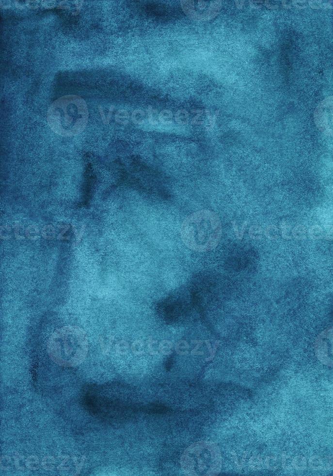 Aquarell tief Pfau Blau Hintergrund Textur. aquarelle abstrakt dunkel Türkis überlagern. foto