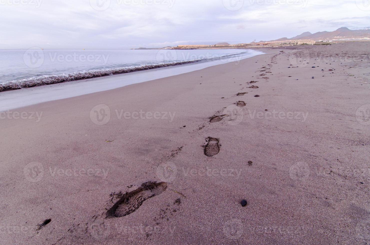 Fußabdrücke im Sand foto