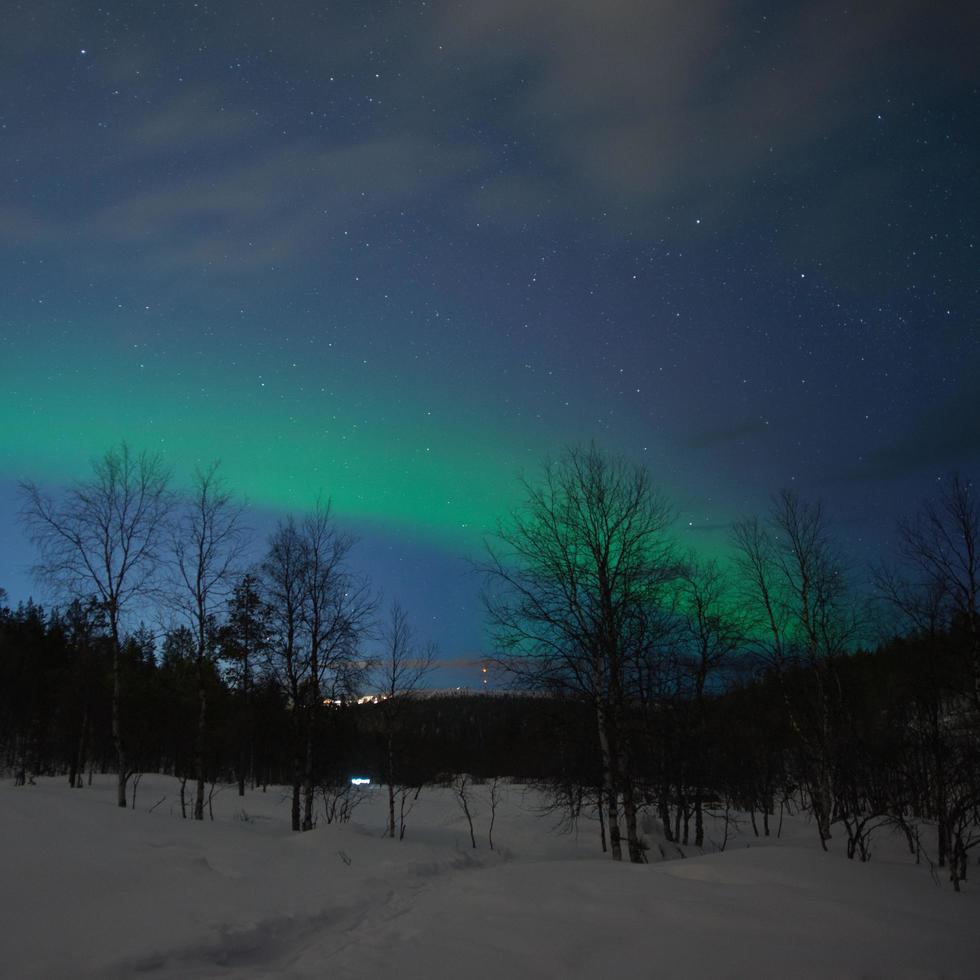 atemberaubend Nord Beleuchtung im Lappland, Finnland foto