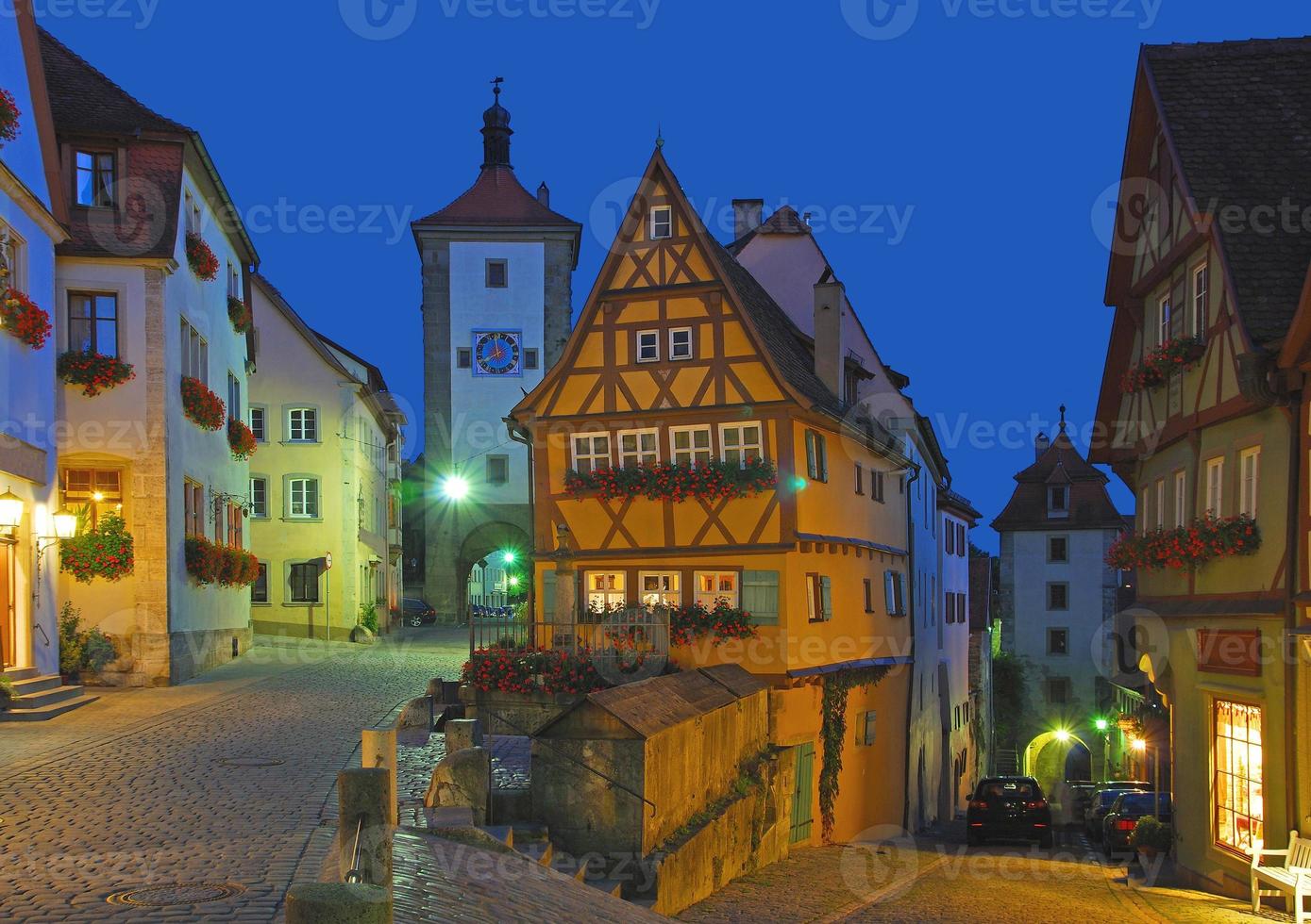 das berühmt historisch Plönlein im Rothenburg ob der Tauber , Bayern, Deutschland foto