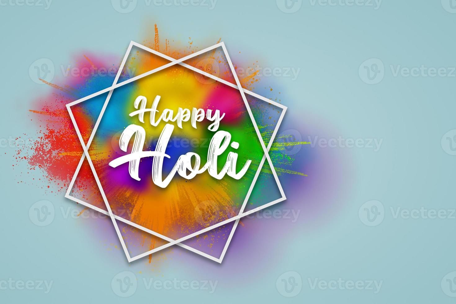 glücklich hallo, indisch Festival, holi wünscht sich und holi Feier Illustration. foto