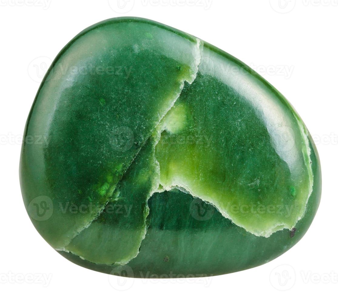 poliert Grün nephrit Jade Mineral Juwel Stein foto