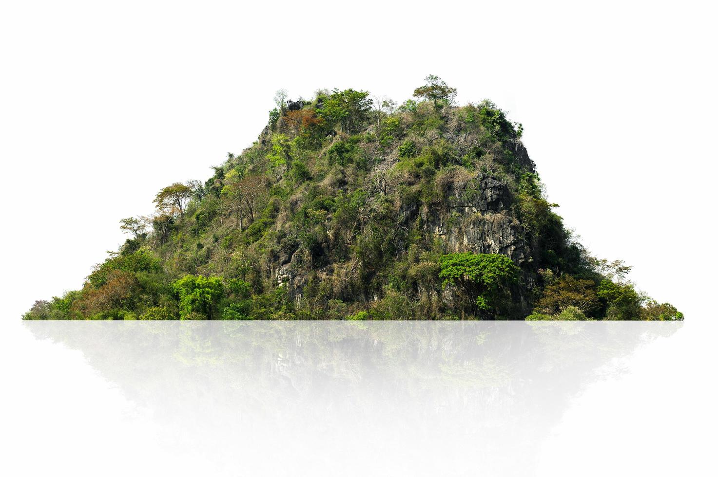 groß Felsen Berg isolieren auf Weiß Hintergrund foto