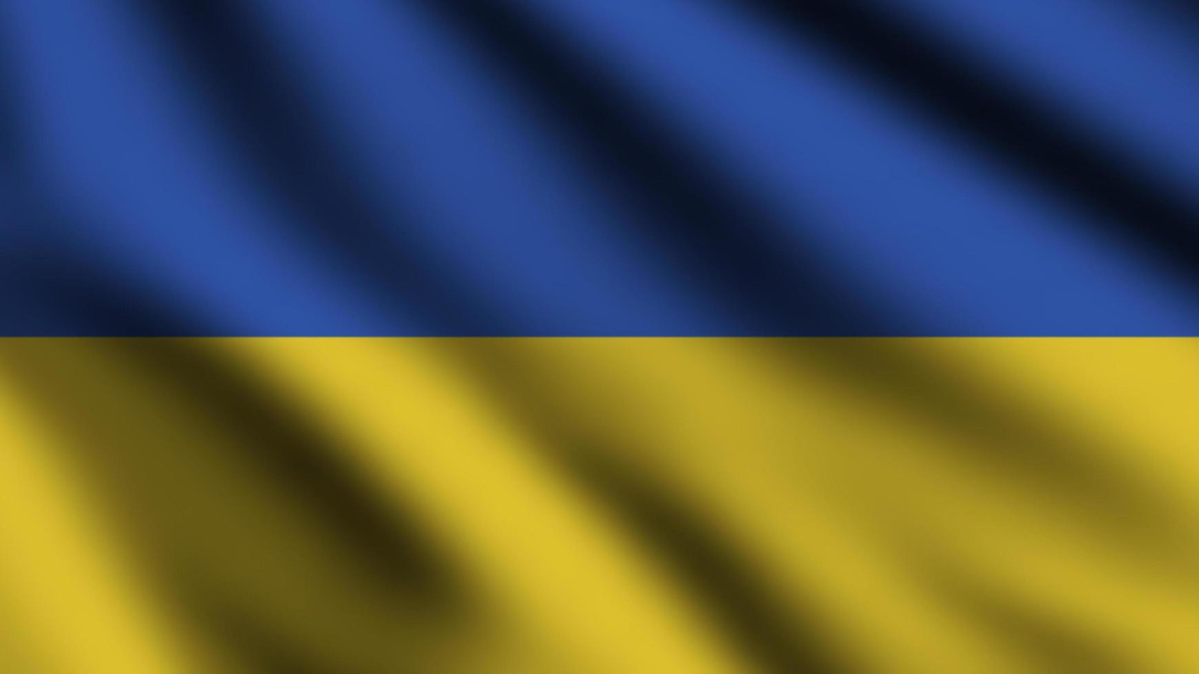 Ukraine-Flagge weht im Wind. ganzseitige fliegende Flagge. 3D-Darstellung foto