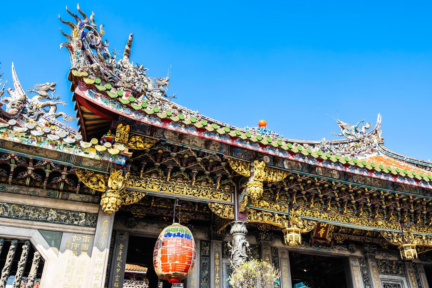 Longshan-Tempel in der Stadt Taipeh, Taiwan foto